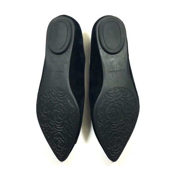 Taryn Rose Fiona Black Suede Flat - Picture 7 of 8